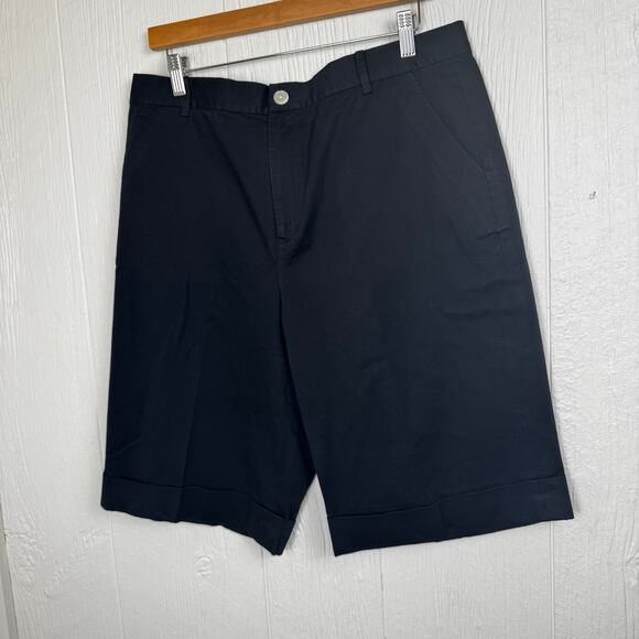 Lauren Ralph Lauren Active Black Bermuda Shorts Size 14 High Rise Flat Front - Picture 9 of 13